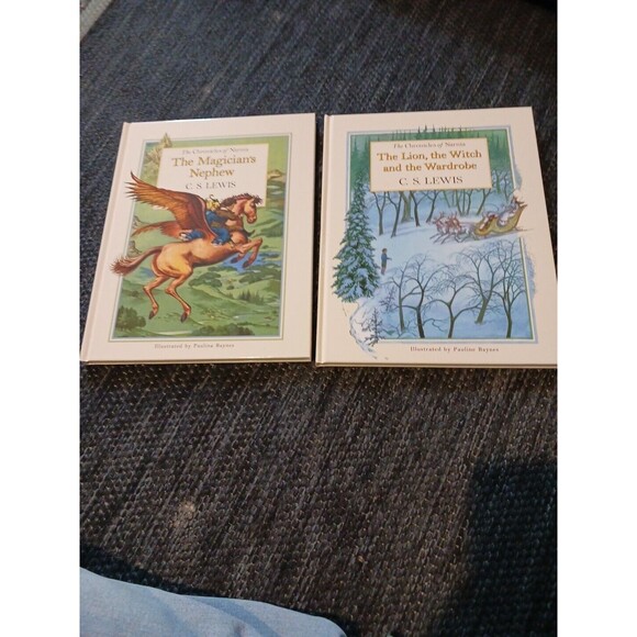 The Chronicles Of Narnia 2 Illistrated Book Set, The Magicians Nephew, The Lion, - Picture 1 of 6